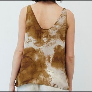 Tie dye satin tank